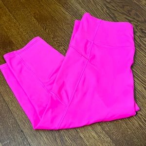 Zyia Hot Pink Capri with Zipper Pocket